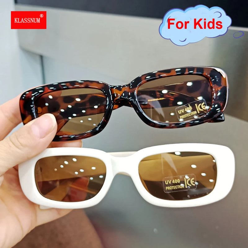 Kids Trendy Sunglasses 2024 Children Sun Glasses Rectangle Frame Baby Girls Boys Child Goggle UV400 Eyewear 2-8 Years Eyeglasses