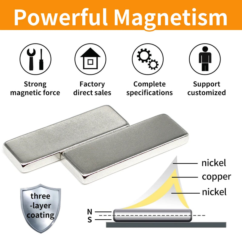 2/5/10/20/30/50PCS 30x10x3mm Block Super Strong Powerful Magnets Sheet N35 Permanent Magnet 30x10x3  Neodymium Magnet 30*10*3