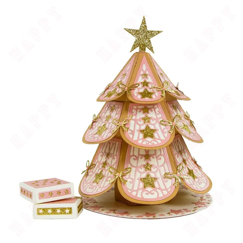 Christmas bells and Christmas trees Gift box die metal die for crafts Cutting Dies DIY Making Greeting Card Scrapbook Decoration