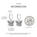 925 Sterling Silber Liebe Schmetterling Bunte Serie Ohrhänger Für Frauen Mode Party Geschenke Elegante Schmuck Accessoires