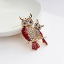 trsince Fashion Delicate Crystal Enamel Owl Brooches Trendy Vintage Brooch Badge Pin for Women Men Coat Badges Brooch Pin Gifts