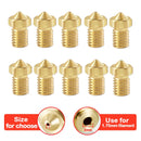 5/10pcs V6 M6 Threaded Nozzle All Metal 0.2/0.3/0.4/0.5/0.6mm for 1.75 Filament E-3-D V5 Anycubic i3 Mega Kobra Hotend Extruder