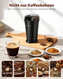 Aigostar Electric Coffee Grinder Spice Mill Coffee Grinder for Coffee Beans, Grains, Spices and Nuts, Stainless Steel Blade, 60g