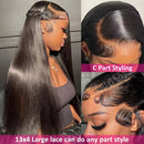 40 Inch Bone Straight Human Hair Wigs 13x4 13X6 HD Lace Front Wigs Human Hair Brazilian Hair For Black Women 220 Density