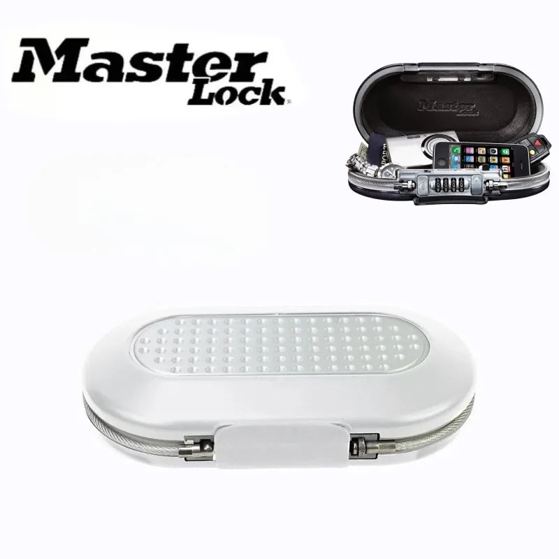 Master Lock Portable Personal Combination Lock Safe Jewelry ATM Card Mobile Phone Storage Belt Fixed with Wire Rope 5900D