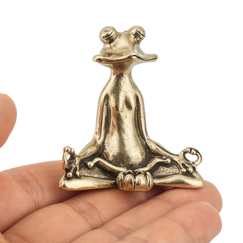 Retro Animal Sculpture Brass Frog Snail Turtle Shape Censer Zen Meditate Stick Holder Burner Stand Incense Holde Home Decor