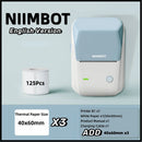 Niimbot B1 English Label Printer Portable Handheld Thermal Printer Mini Barcode QR Code Sticker Paper Color Rolls Maker Cable