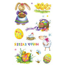 12sheets Happy Easter Temporary Tattoos for Kids Cartoon Bunny Egg Flower Fake Tattoo Stickers Child Birthday party Easter Gift