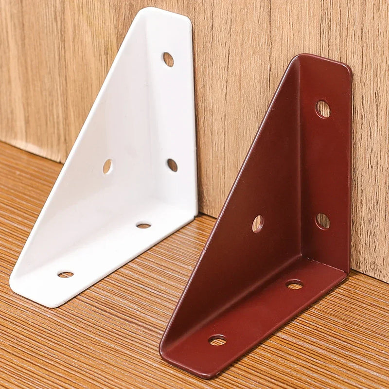 1/4PCS Angle Corner Brackets Steel Fixed Joint Board Plate Support Frame Right Triangular Angle Bracket Protector Stand Shelves