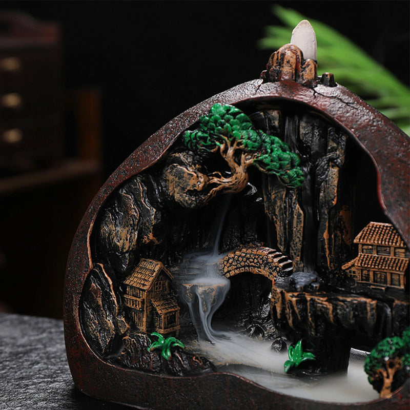 1 Piece Resin Reflowable Mid-levels Listening to Rain Incense Holder Incense Burner, Bedroom Living Room Coffee Table Office Hom