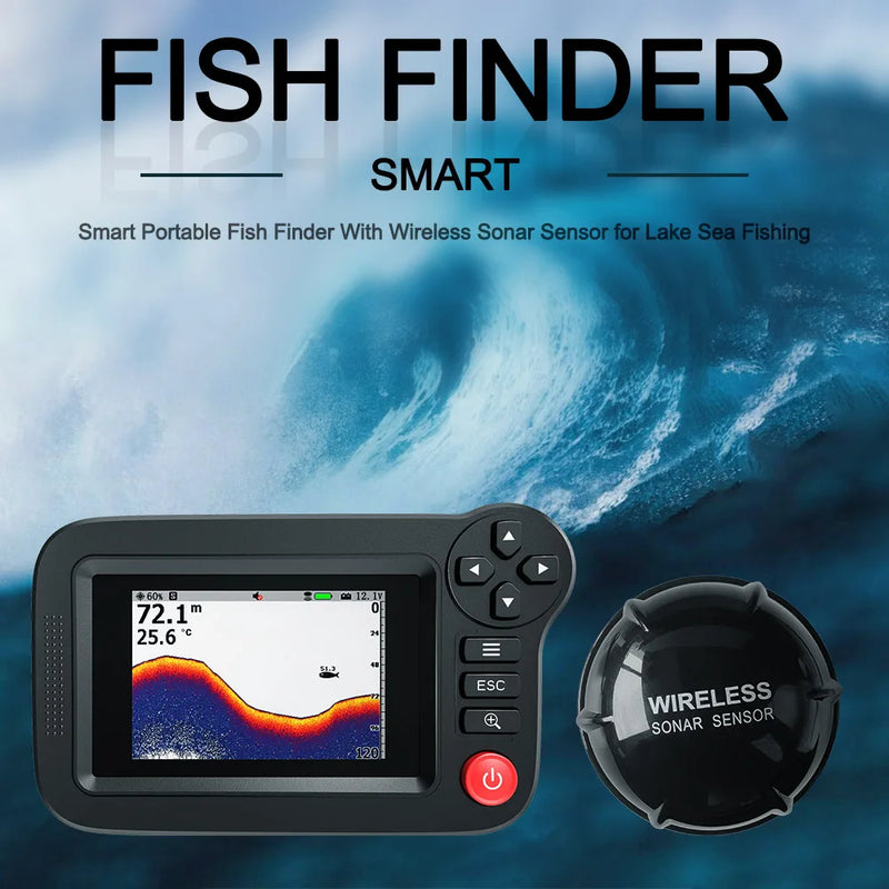 portable 3.5in color screen professional underwater deeper fish finder boat fishing sonar