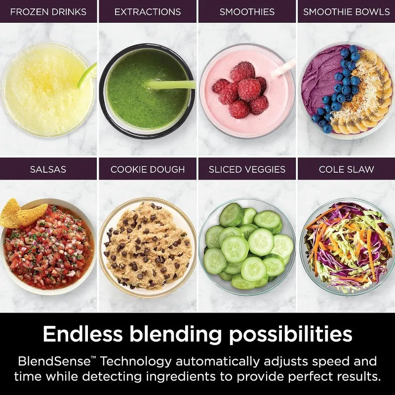 Ninja TB401 Detect Kitchen System Power Blender + Processor Pro, BlendSense Technology, Blender, Chopping & Smoothies