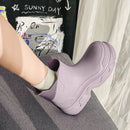 Rain Shoes Women's Waterproof, Non-slip Mid-welly Boots Thick Soles Increase Wear and Deodorant Water Shoes