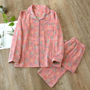 2025 New Women's Spring and Autumn Pajama Set 100% Pure Cotton Retro Chinese Style Long Sleeve Two Piece Set Large Home Fury