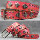 Rivet PU  Leather men's belt Fashion alloy belts Buckle luxury brand jeans belts for men business belt female belt