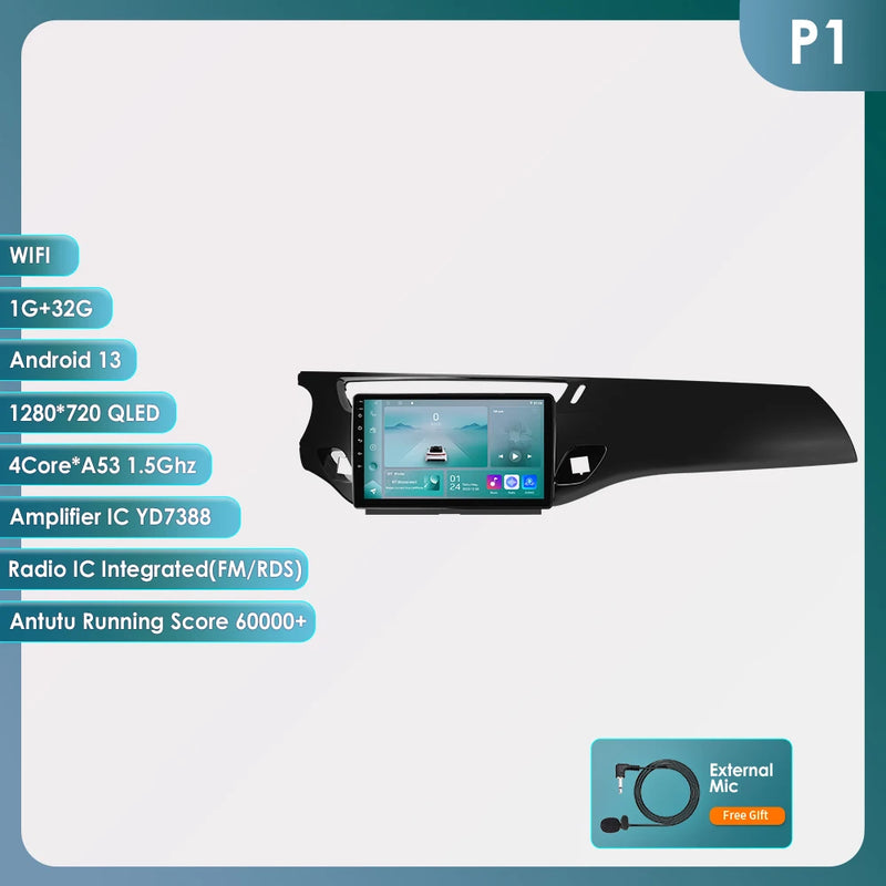 Hizpo 2 Din Car Radio for Citroen C3 DS3 2010-2016 Audio Multimedia Player CarPlay Android Auto GPS BT WIFI FM RDS Autoradio AI