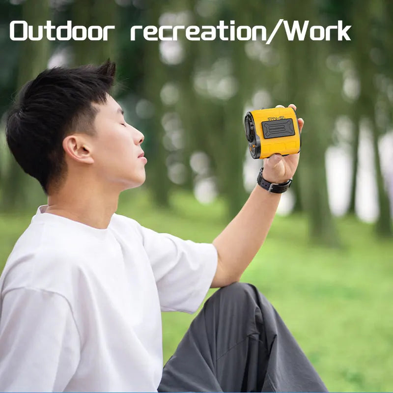 Outdoor Leisure And Work Waist Mounted Cooling Fan, Compact And Portable, With High Wind Power, Long Endurance, And Silent Fan