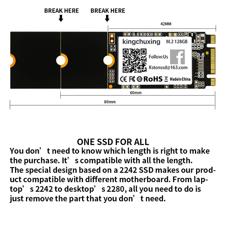 Promo Kingchuxing SSD M2 Sata M.2 NGFF Solid State Drive 1TB 512GB 256GB 2242 2260 2280 Hard Drive Disk for Laptops Notebook SSD