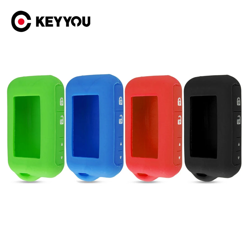 KEYYOU Silicone Key Cover Suitable for Starline E90 E60 E91 E61 E63 E65 E85 E92 E95 E96 Car Anti-theft LCD Remote Control Case