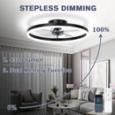 Nordic Minimalist Fan Light App-Controlled Dimmable Reversible Summer/Winter Mode Air Circulation Mode Fan Light For Bedroom