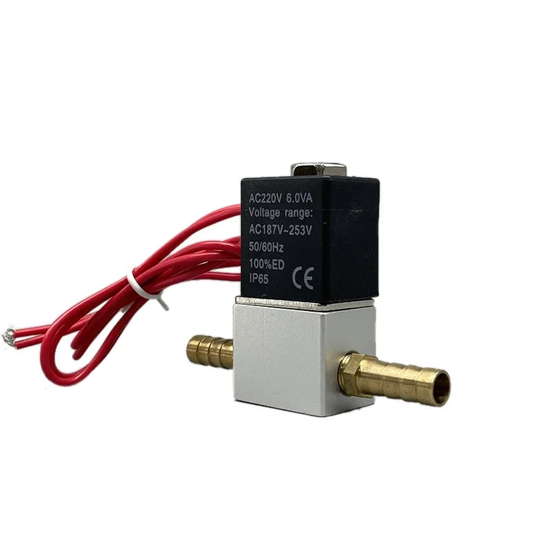 12V 24V 220V Pneumatic Electric Solenoid Valve 2 Position 2 Port Normally Closed Air Magnetic Valve 6mm 8mm Hose Barb Connection