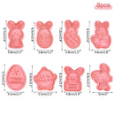 4/8pcs Easter Cookie Cutter Mold Easter Eggs Rabbit Chick Biscuit Fondant Mould For Easter Party Cake Decoration DIY Baking Tool
