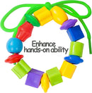 Auffädelperlen Kreative Kinder Feinmotorik Handarbeit Geometrisches Fädelpuzzle Kognitionsspielzeug