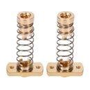 Z Axis T8 Anti Backlash Spring Loaded Nut Elimination Gap Brass Nuts for Upgrade Ender 3 /3s Pro V2 CR-10 Tornado 3D Printer 8mm