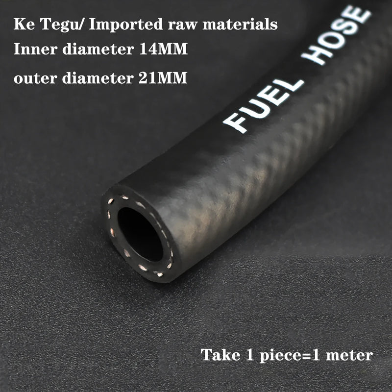 4mm~25mm Gasoline Hose Diesel Pipe Engine High-Pressure Fuel Pipe High-Temperature Resistant Oil Delivery Black Rubber Pipe