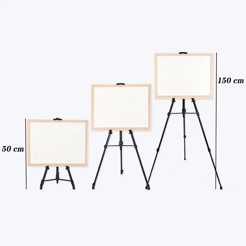 Foldable Travel Aluminum Alloy 50-150CM Adjustable Metal Portable Sketch Easel Stand For Indooor Outdoor Artist Painting Supply