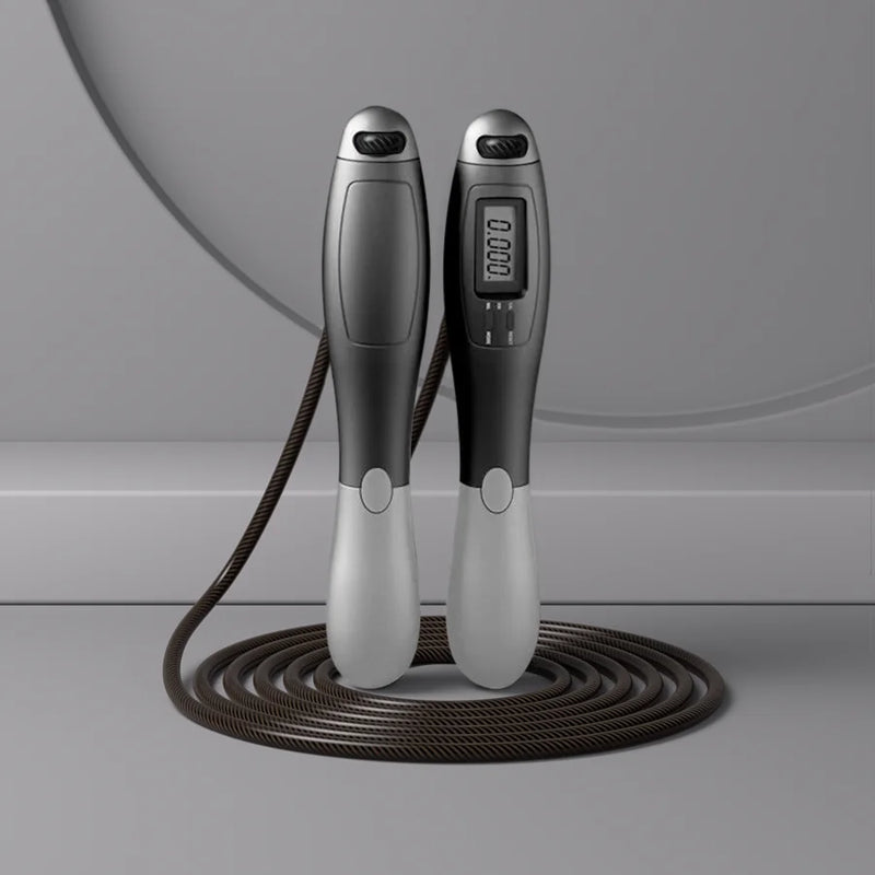 1 set of steel wire rope counting skipping rope cordless weight-bearing skipping rope weight loss fitness equipment sports equip