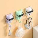 4pcs Kitten Hooks Cartoon Cats Wall Hook Wall Hanging Hanger Rack Key Holder Home Storage Utility Wall Decoration for Clothe Hat