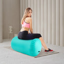 Air Roller Gymnastics Barrel Back Handspring Trainer Yoga Training Inflatable Gymnastics Tumble Mats Foldable w/ Air Pump, Green