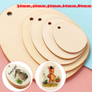 10/25/50pcs Household Natural Hanging Ornaments Wooden Drawing Wood Chips Easter Eggs Wood Slice Easter Decorations