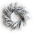 Round Christmas Wreath PE Flocking Wreath Christmas Door Decoration Pendant Diameter 55/60cm Garlands Home Decor