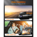 WOLFBOX I07 Dash  Cam 3 Channel Dash Camera for Car Front and Rear 4K Dash Camera with GPS WiFi Car Dvr for 170 FOV WDR