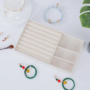 1PC, Flocking Jewelry Box Jewelry Tray, Color: Beige 2030
