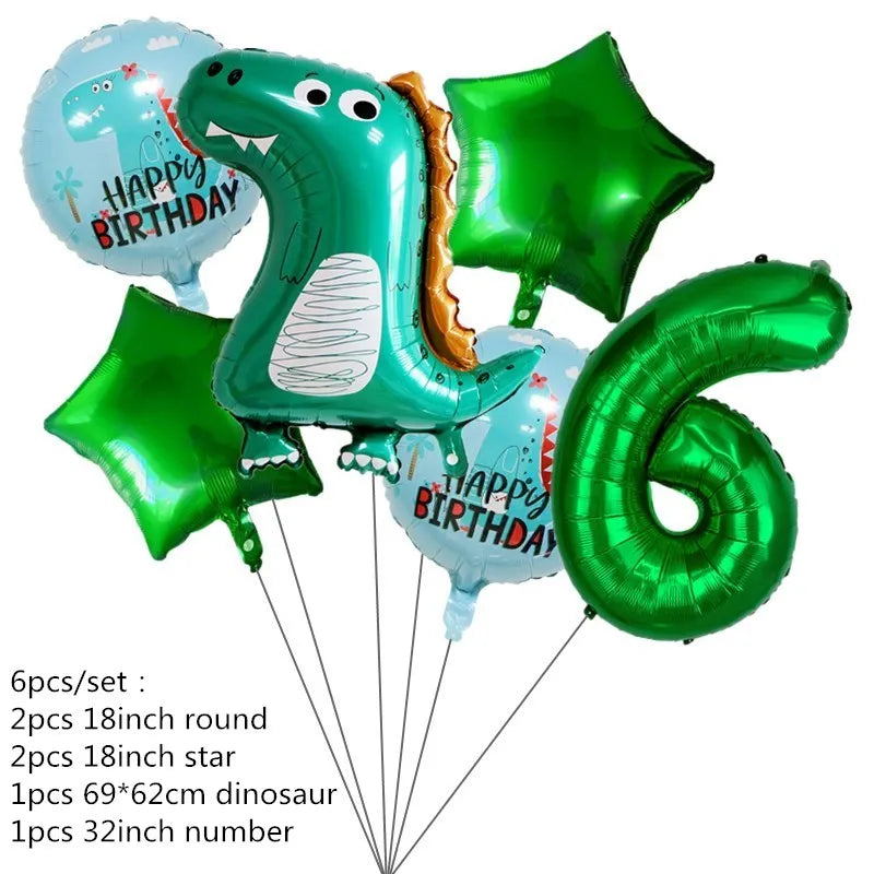 Dinosaur Birthday Disposable Tableware Set Dinosaur Plates Cups Napkins Banner for Boys Dinosaur Party Decoration Jungle Safari