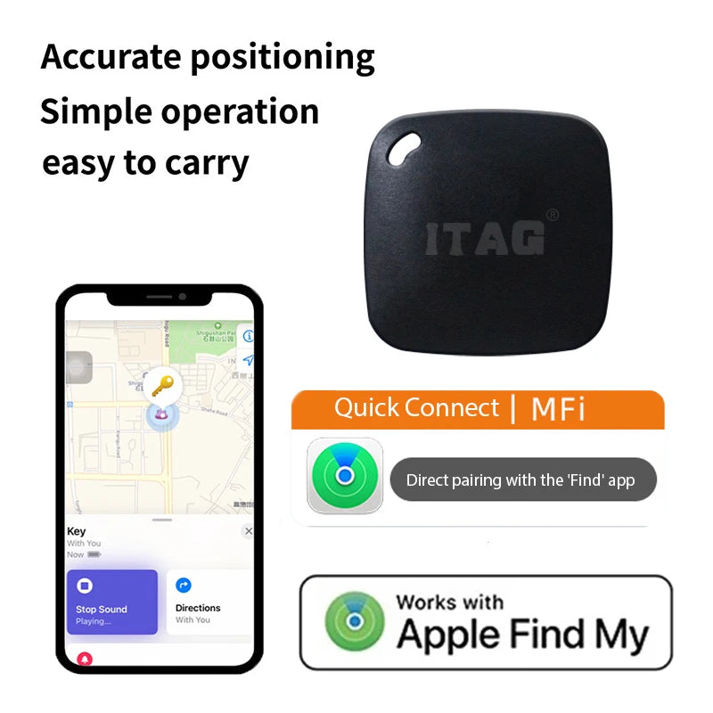 Mini Tracking Device For Apple Find My Key Smart iTag Child Finder Pet Car GPS Lost Tracker Smart Bluetooth Tracker IOS System