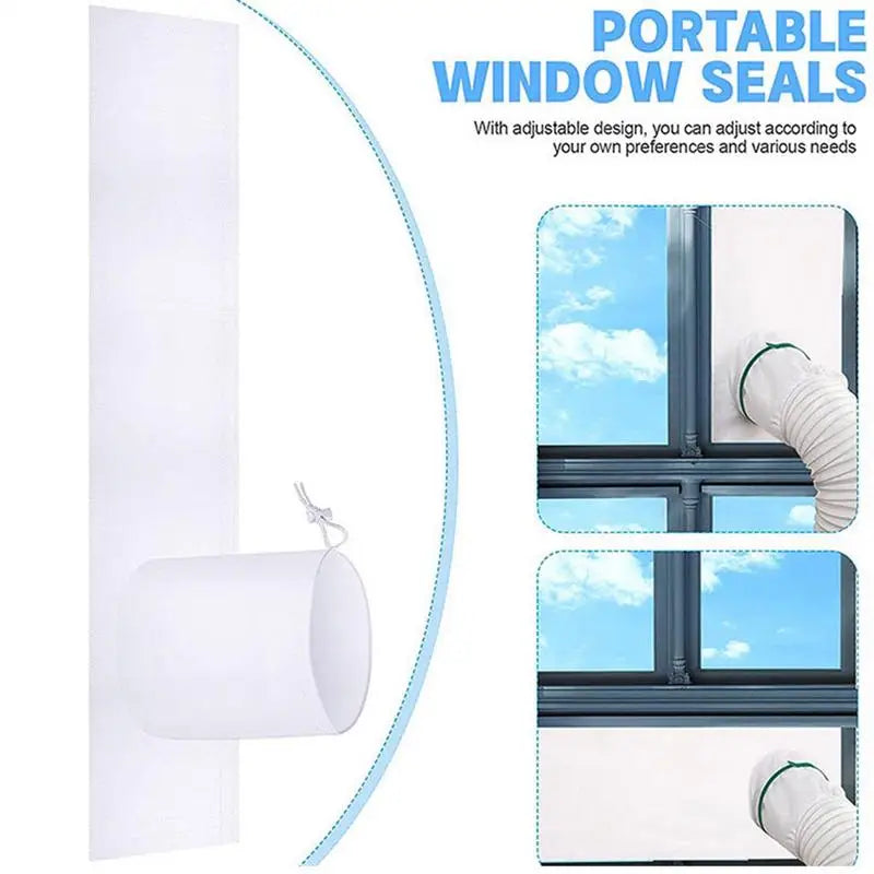 Air Conditioner Window Seal Kit Portable Air Conditioner Tilting Sloping Cover Window Air Conditioner Outlet Sealing Cloth