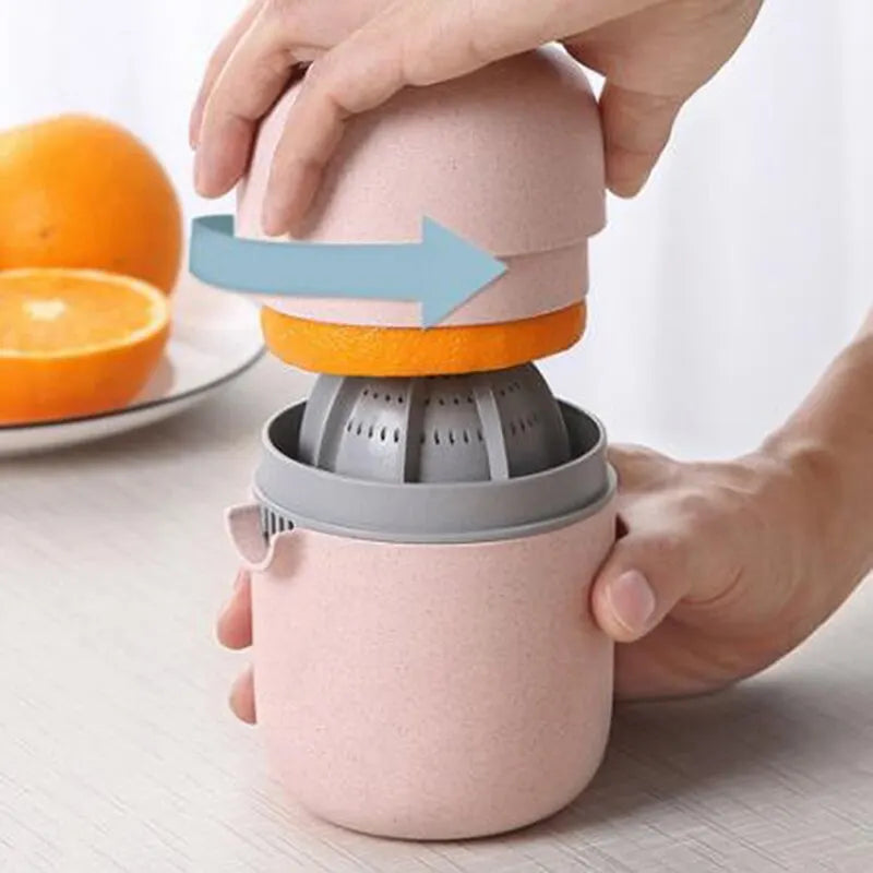 1 Set Material Juice Cup Premium Mini DIY Manual Fruit Juicer Citrus Orange Lid Rotary Press Non-Slip Reamer For Lemon Lime Gra