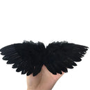 White Black Crafts Mini Feather Angel Wing 1/6 Doll 20cm Cotton Doll Decoration Party Birthday Gift Easter Valentines Day