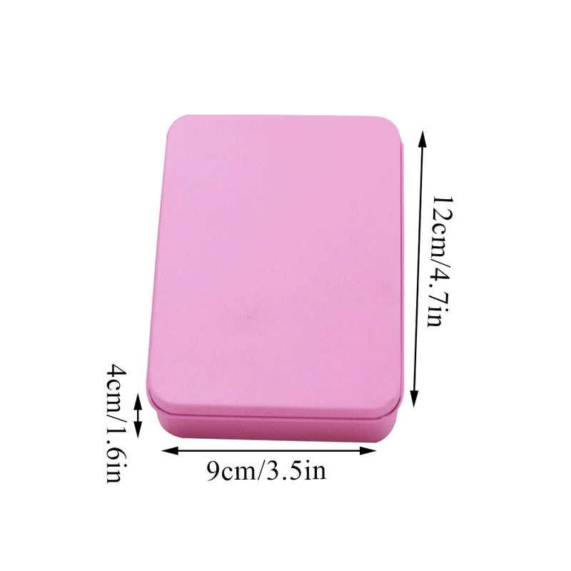 10 Colors Square Box Multifunctional Portable Box Candy Pill Cases Tin Box Tinplate Box Durable Mini Jewelry Gift Storage Box