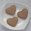 50pcs 21x25/32x37mm Padded Corduroy Fabic Heart Appliques for DIY Hat Clothes Leggings Sewing Supplies Headwear Decor Patches