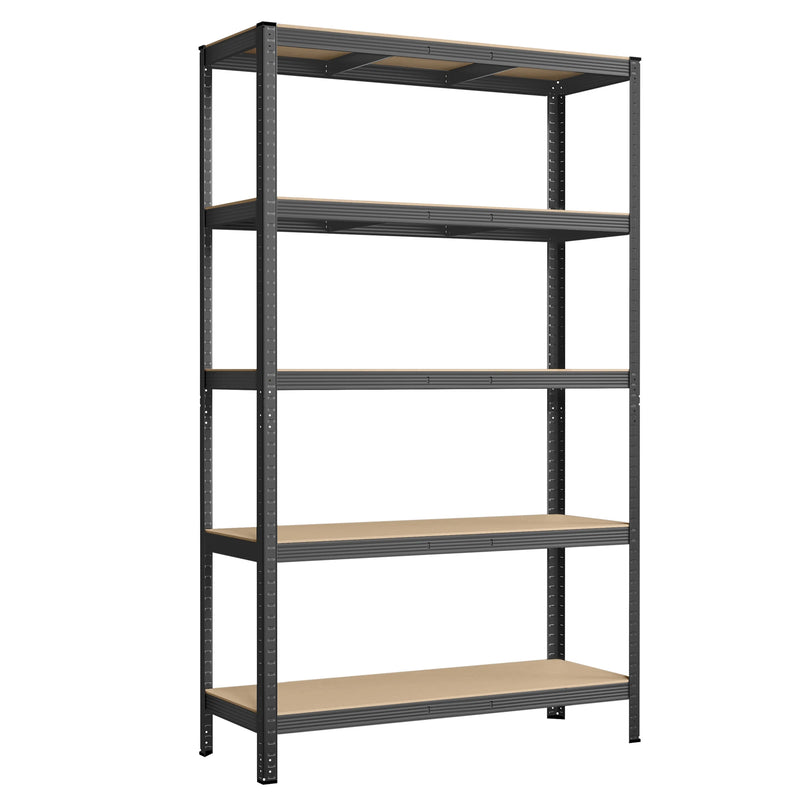 5-Tier Heavy Duty Shelving Unit, Screwless Mounting, 750 kg Capacity, 60 x 120 x 200 cm