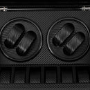 Carbon Fiber PU Leather Watch Winder Automatic Rotation Watches Storage Box Display Case Electric Turntables