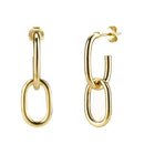 ANDYWEN 925 Sterling Silver Gold Ovals Long Chain Circle Hoops Loops Round Piercing Pendiente Women Ohrringe Earring Jewelry