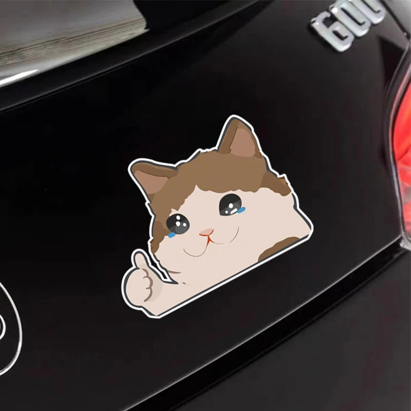 Cartoon animation cat car personality reflective car stickers rear windscreen cover scratches decorative stickers accessories