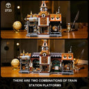 Creative Expert Modular Buildings MOC 85007 Steampunk Railway Station Model 2788PCS Building Blocks Brick Puzzle Toys Kids Gift