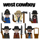 Military War US West Cowboy Figures Building Blocks City Police Detective Army Soldiers Weapons MOC Model Bricks Kids Toys Gifts